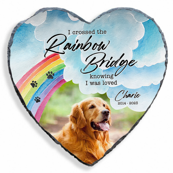 Personalized The Rainbow Bridge Loss Of Pet Memorial Stone - For Pet Lovers