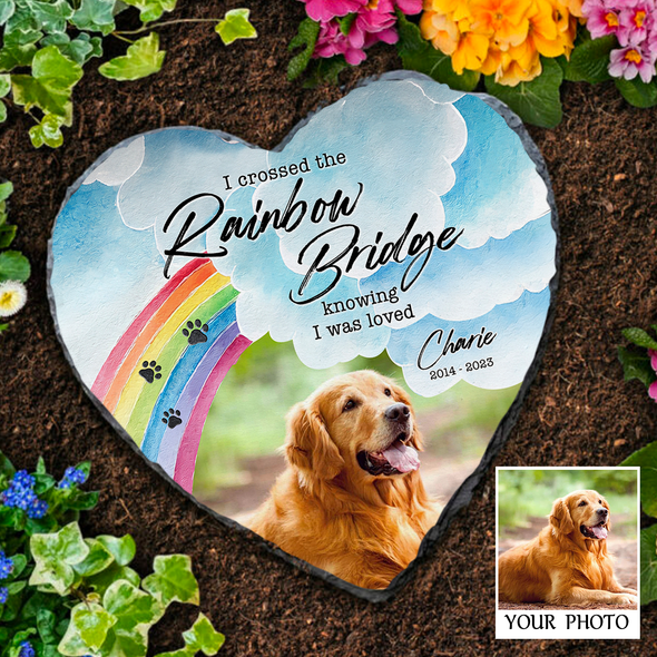 Personalized The Rainbow Bridge Loss Of Pet Memorial Stone - For Pet Lovers