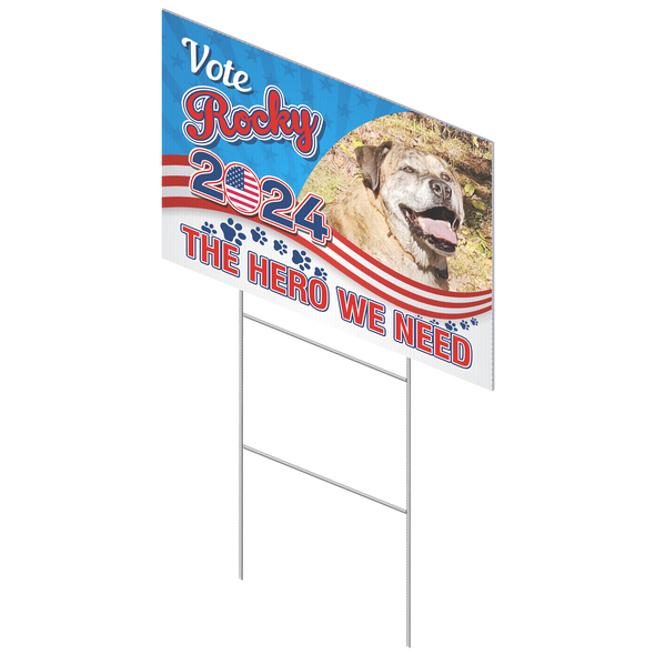 Personalized Funny Election Political Yard Signs - The Hero We Need Yard Signs With H-Stake, Welcome Yard Sign For Pet