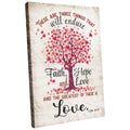 Faith Hope Love -The Greatest Of These Is Love Premium Canvas