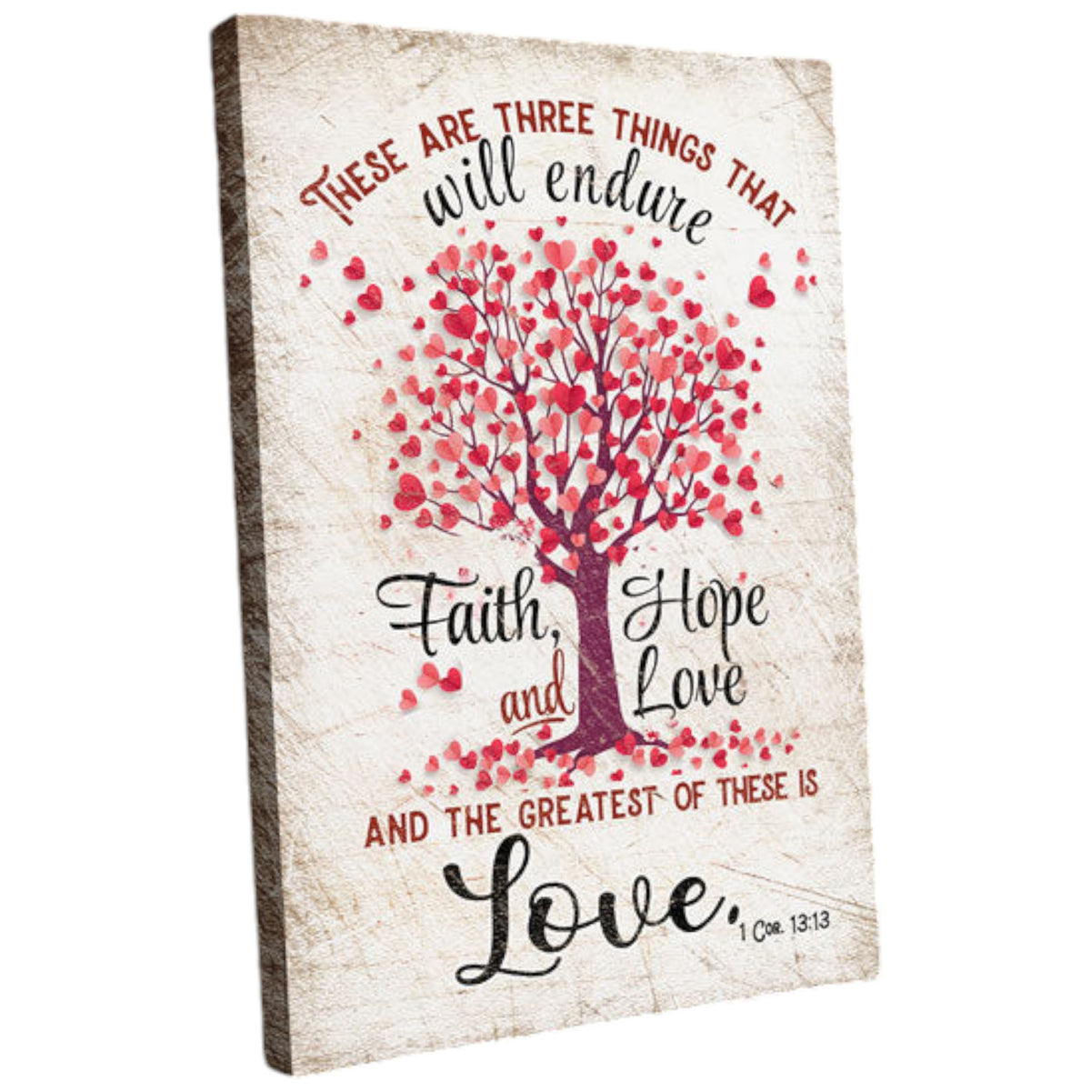 Faith Hope Love -The Greatest Of These Is Love Premium Canvas