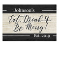 Personalized Eat, Drink, & Be Merry Premium Canvas