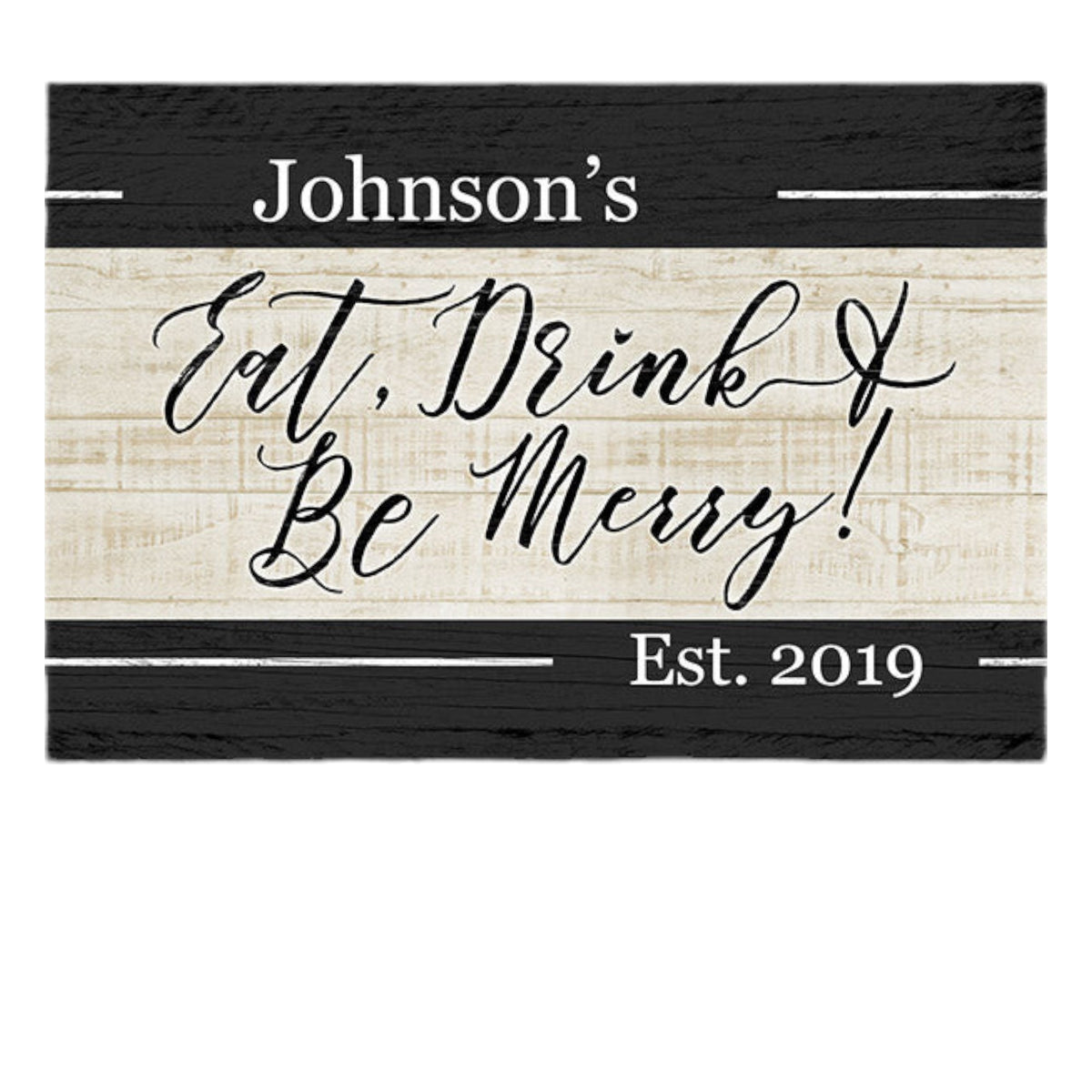 Personalized Eat, Drink, & Be Merry Premium Canvas