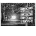 Personalized Names Love Forest Path Premium Canvas