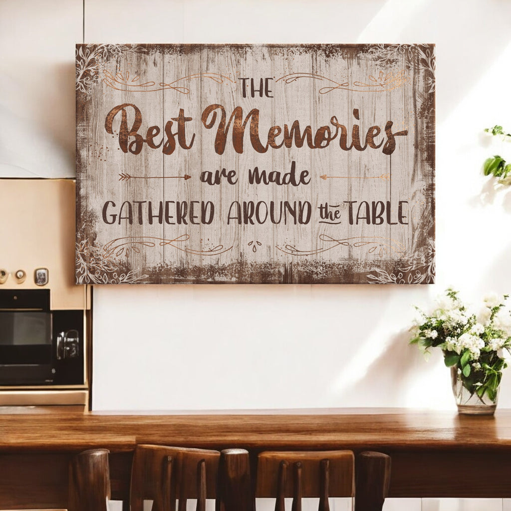 The Best Memories - Made Around The Table Premium Canvas