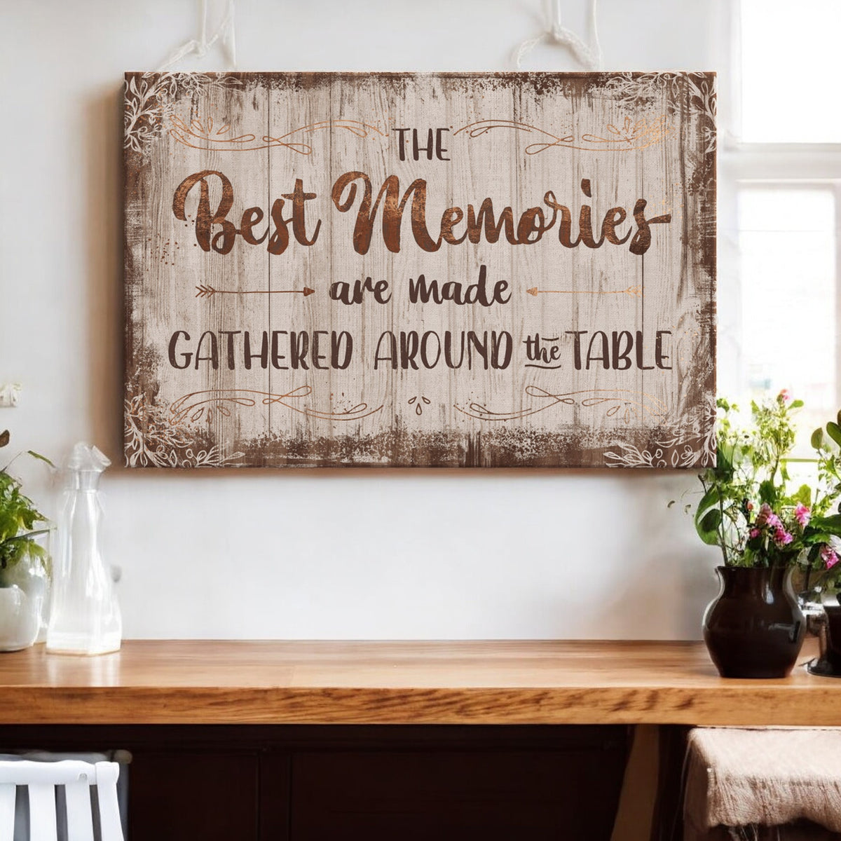 The Best Memories - Made Around The Table Premium Canvas