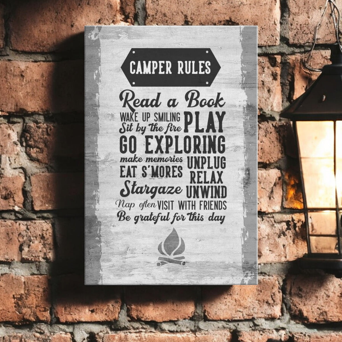 Camper Rules Canvas Wall Art – RV Camper Decor
