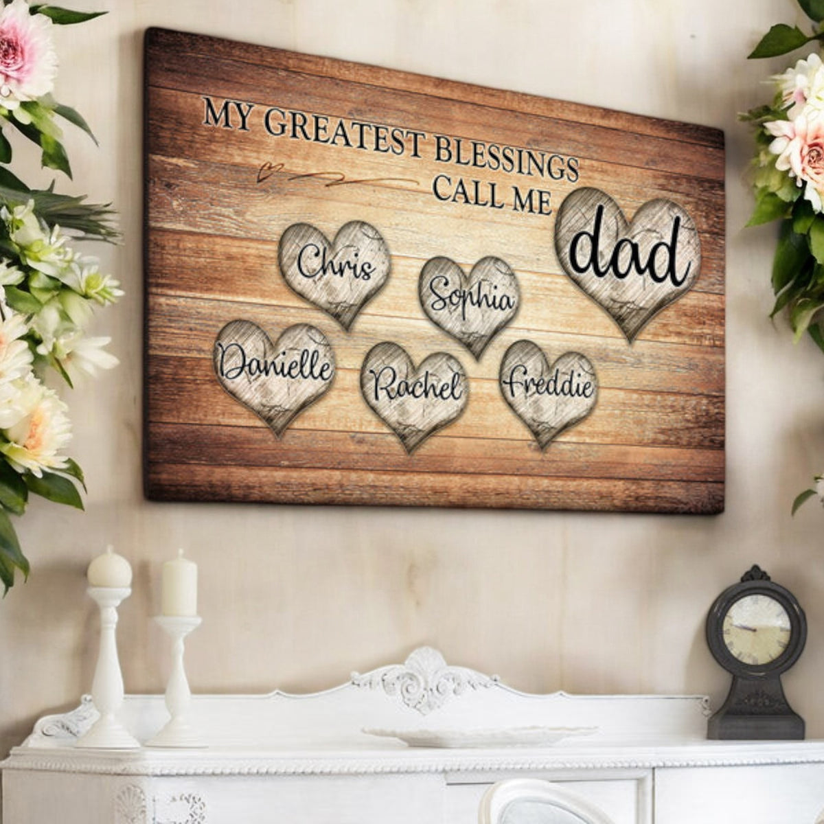 Personalized My Greatest Blessings Call Me.. Premium Canvas