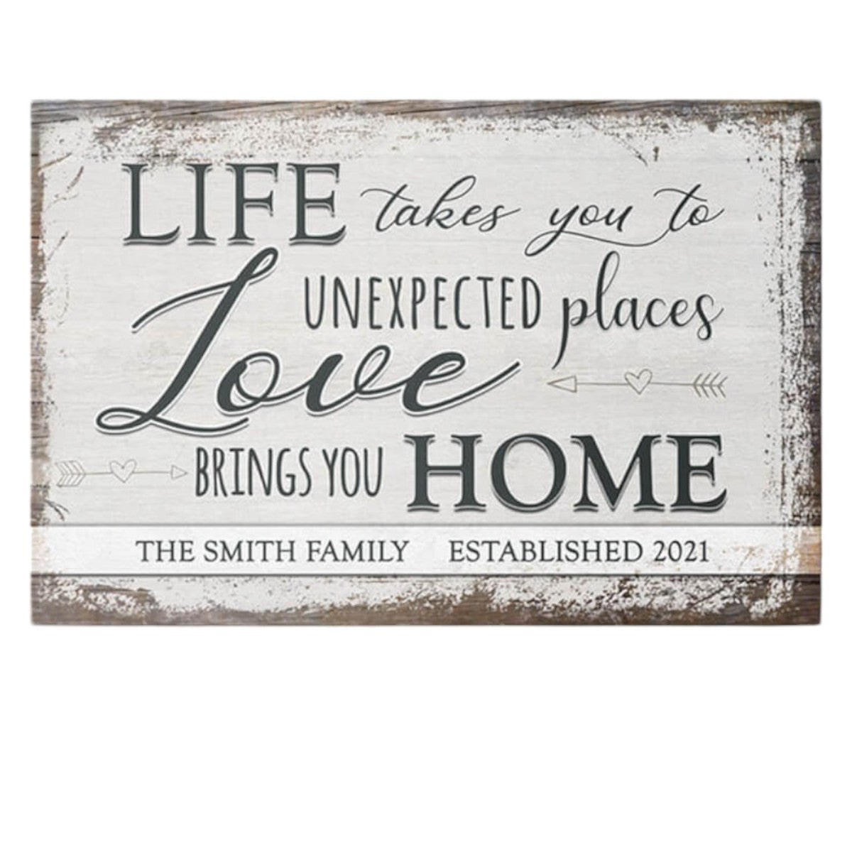 Personalized Love Brings You Home Premium Canvas