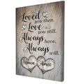 Personalized Loved You Then, Love You Still Premium Rustic Canvas