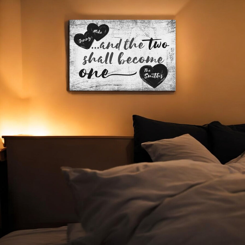 Personalized And The Two Shall Become One Premium Canvas