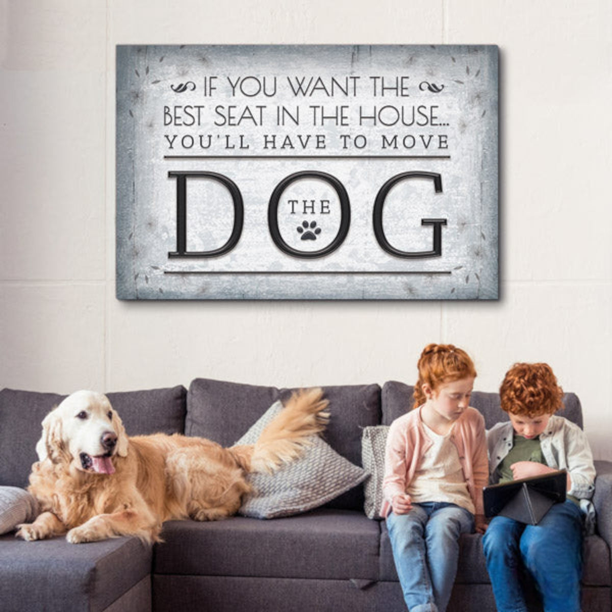 Want The Best Seat In The House - Move The Dog Premium Canvas
