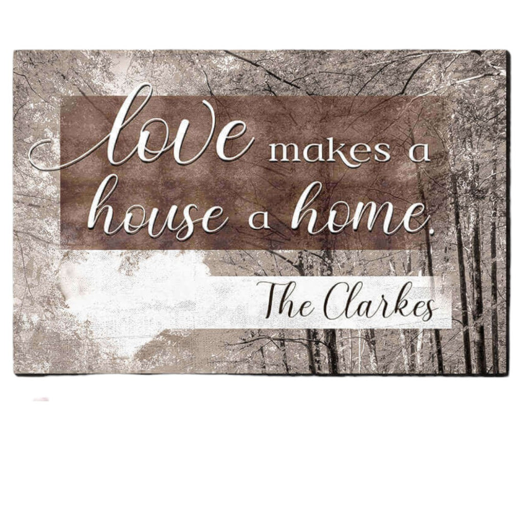 Personalized Love Makes A House A Home Premium Canvas