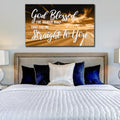 God Blessed The Broken Road Premium Canvas