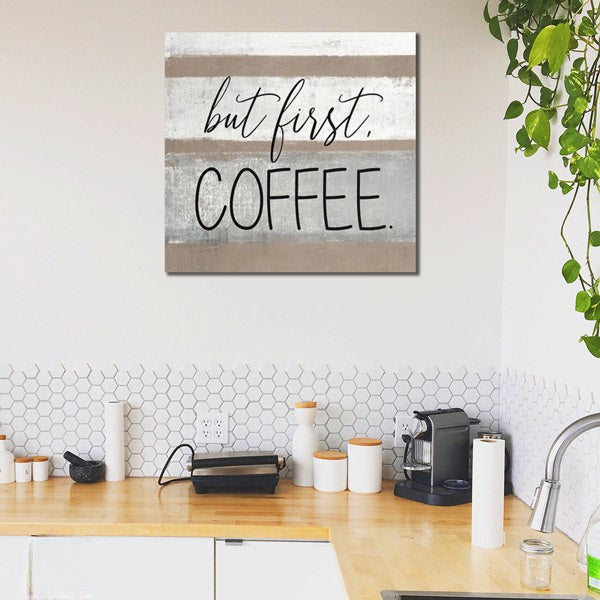 But First, Coffee Premium Canvas