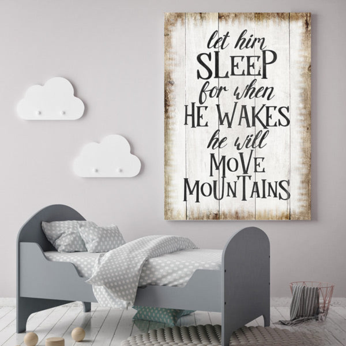 Let Him Sleep Premium Rustic Canvas