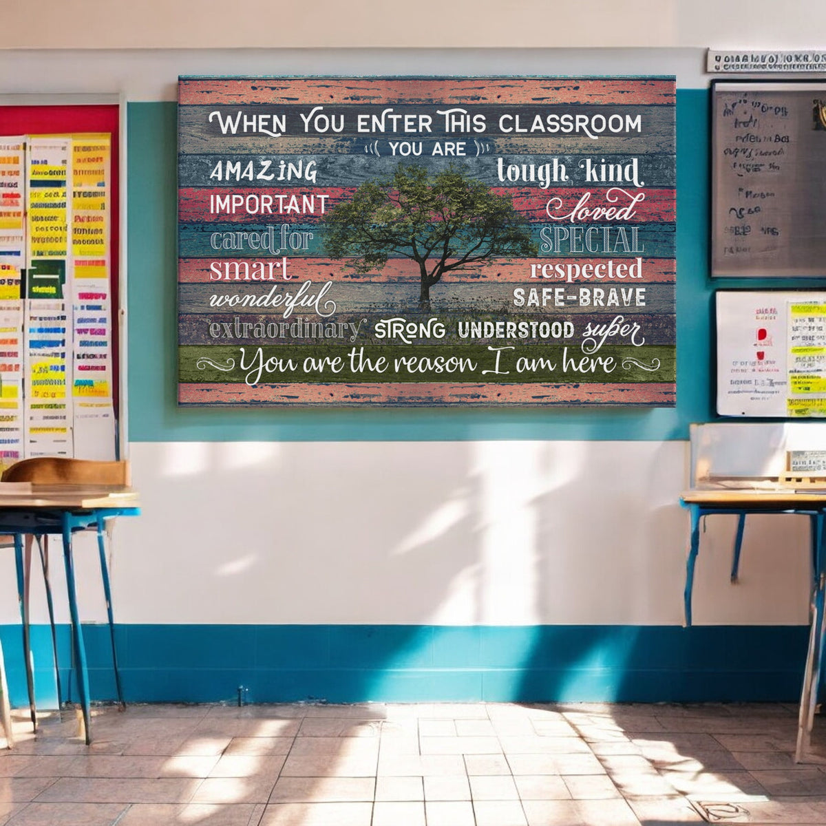 Teachers When You Enter This Classroom Premium Canvas