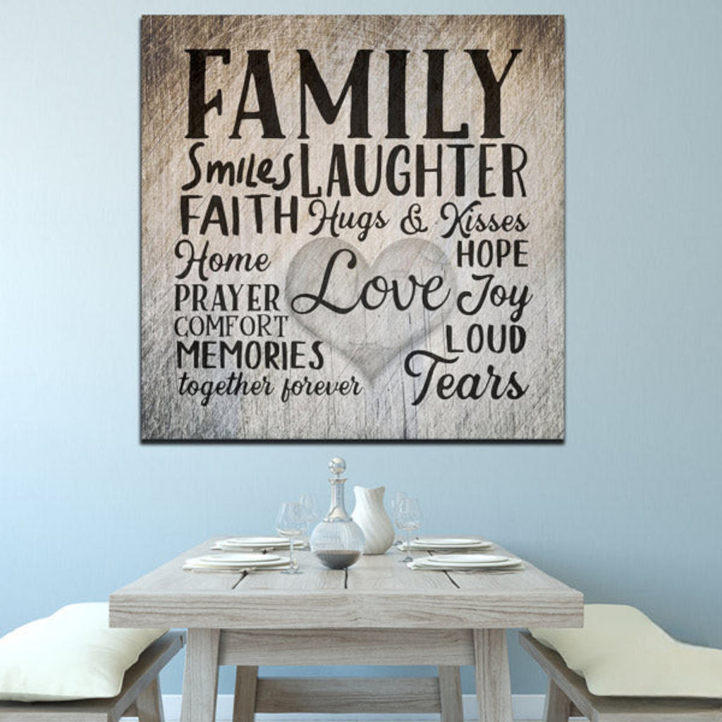 Family - Smile Laughter Love... Premium Canvas