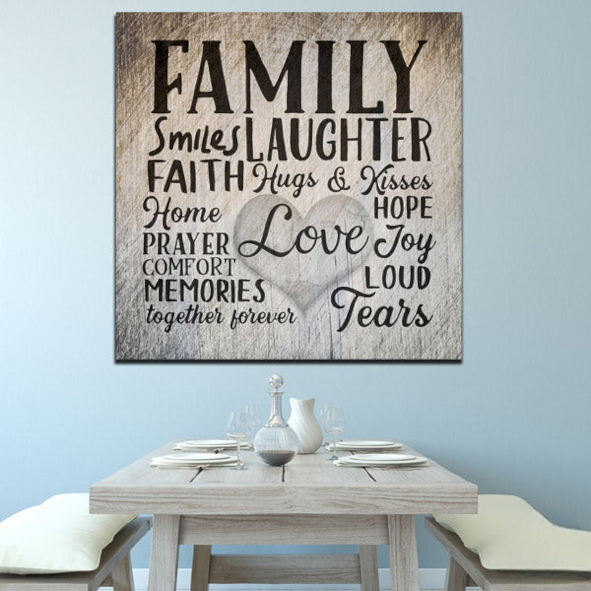 Family - Smile Laughter Love... Premium Canvas