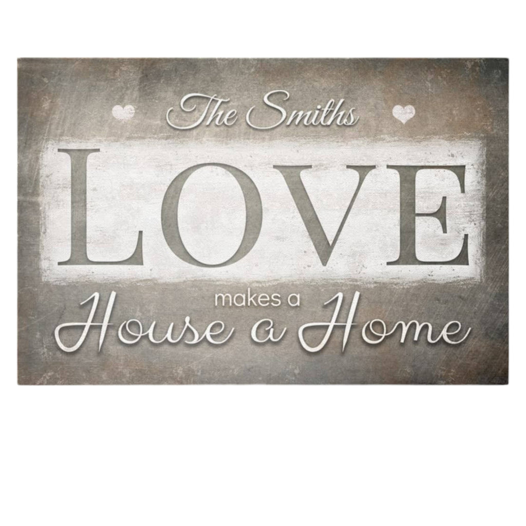 Personalized Love Makes A House A Home Premium Canvas v2