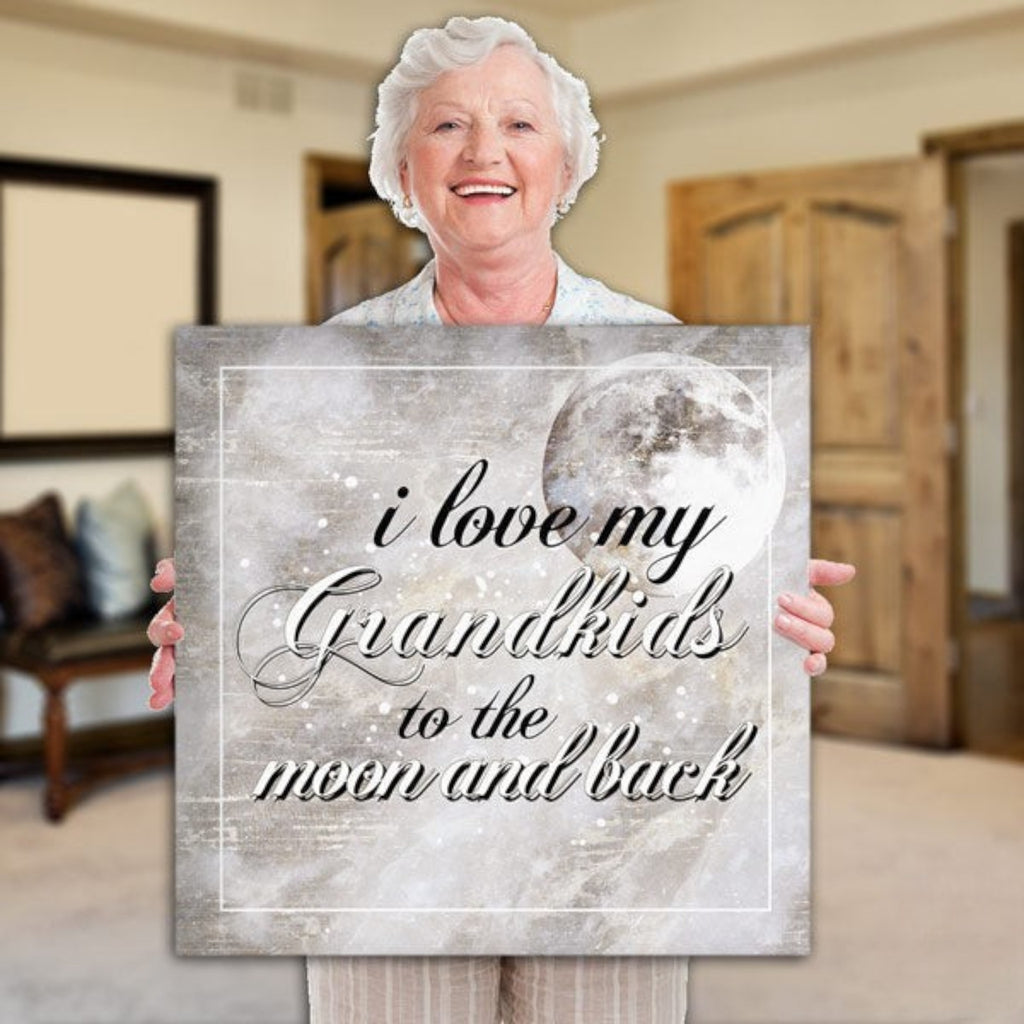I Love my Grandkids to the Moon and Back Premium Canvas
