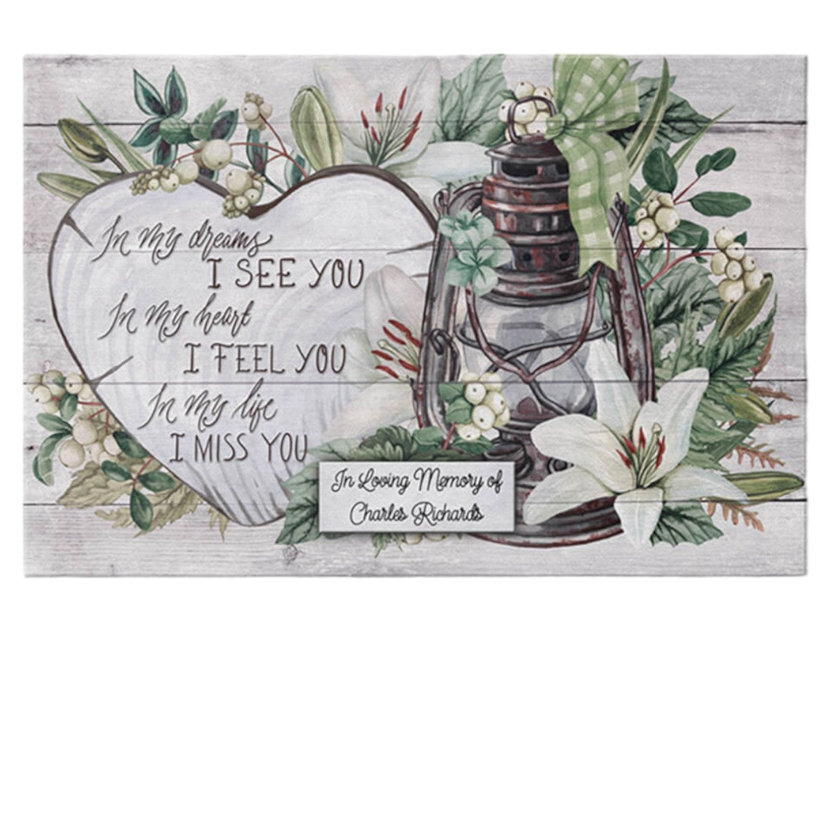 Personalized I See You, Feel You, Miss You Memorial Premium Canvas
