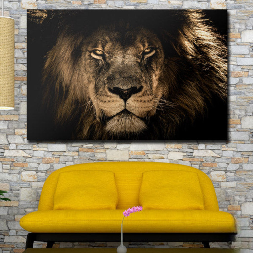 King Of The Jungle Premium Canvas Wall Art