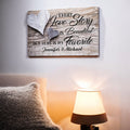 Personalized Our Love Story Premium Canvas