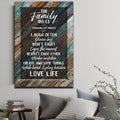 The Family Rules Premium Canvas