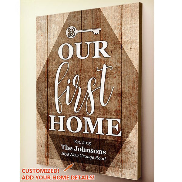 Personalized Our First Home Premium Canvas