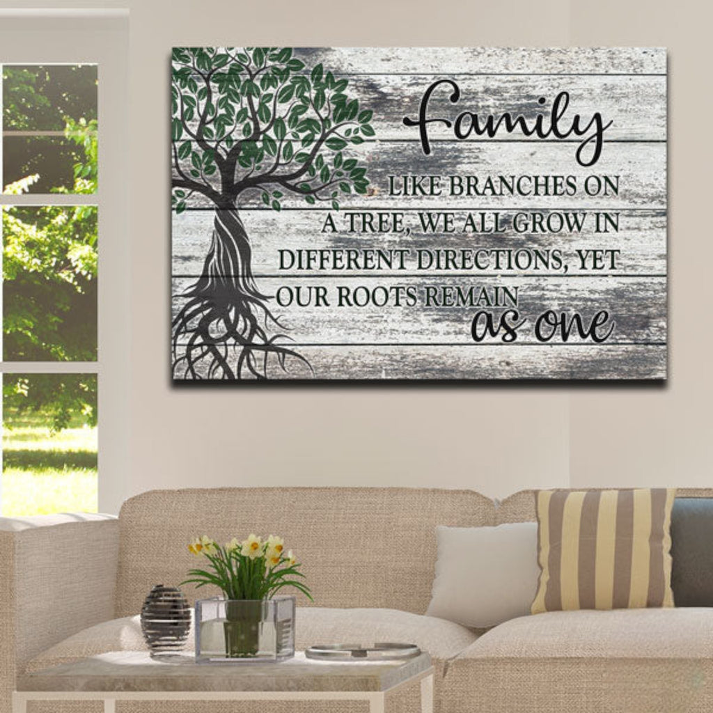 Family Tree - Roots As One Premium Canvas