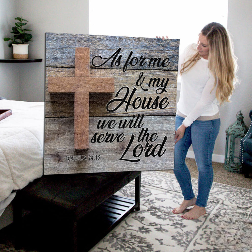 As For Me & my House We Will Serve The Lord Premium Canvas