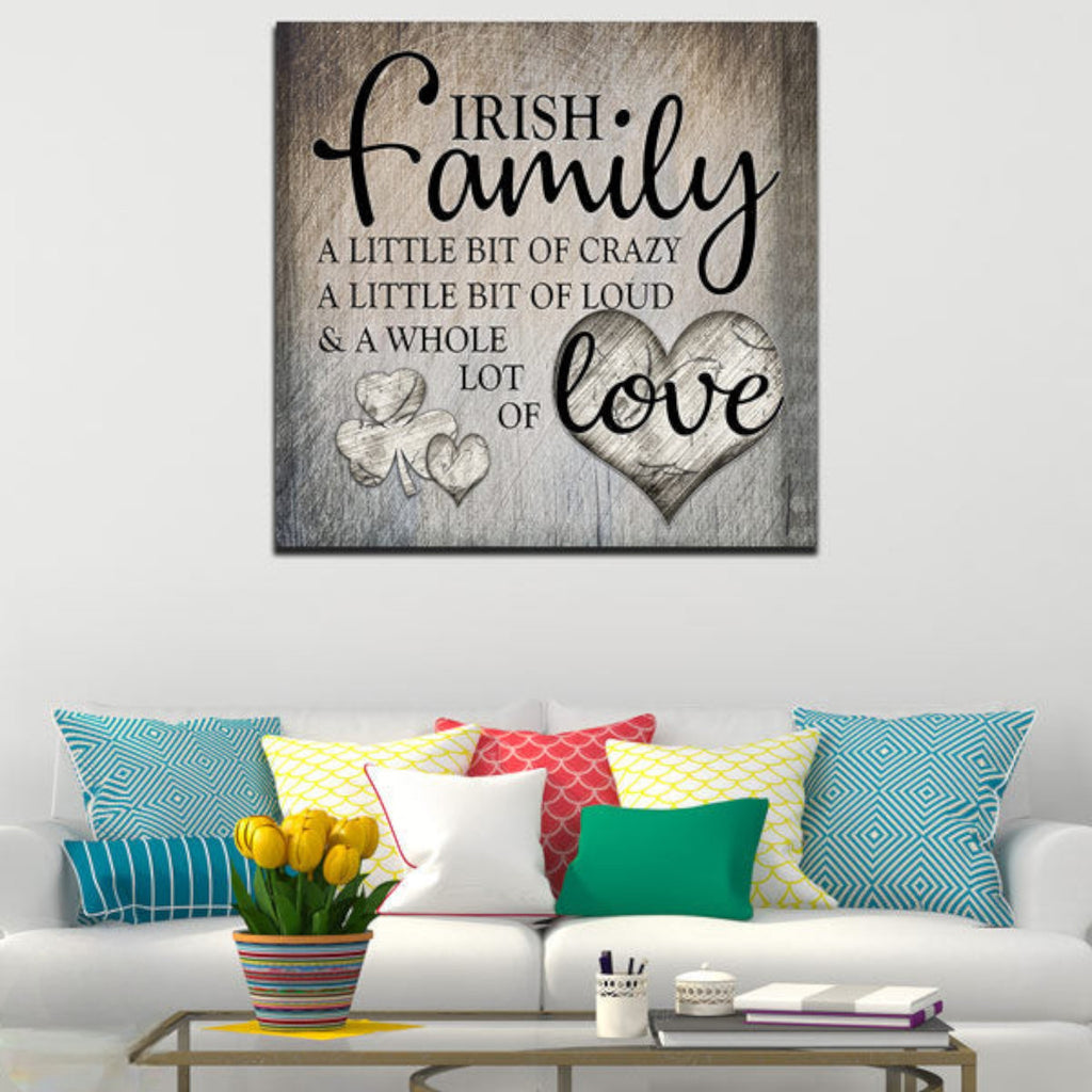 Irish Family.. Love Premium Square Canvas