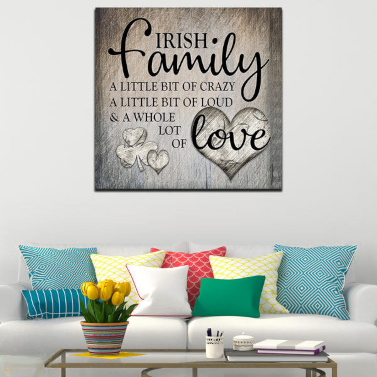 Irish Family.. Love Premium Square Canvas