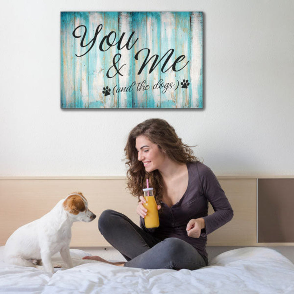 You & Me (And the Dogs) Premium Canvas