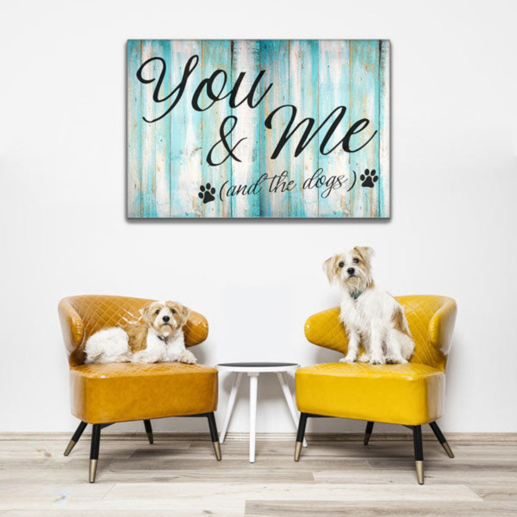 You & Me (And the Dogs) Premium Canvas