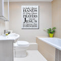 Wash Your Hands & Say Your Prayers.. Premium Rustic Canvas