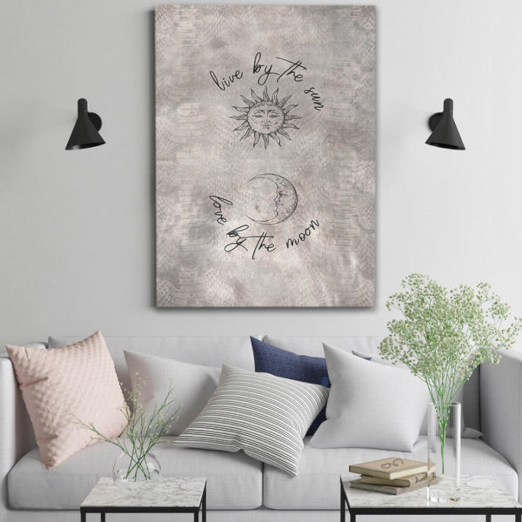 Live By The Sun, Love By The Moon Premium Canvas