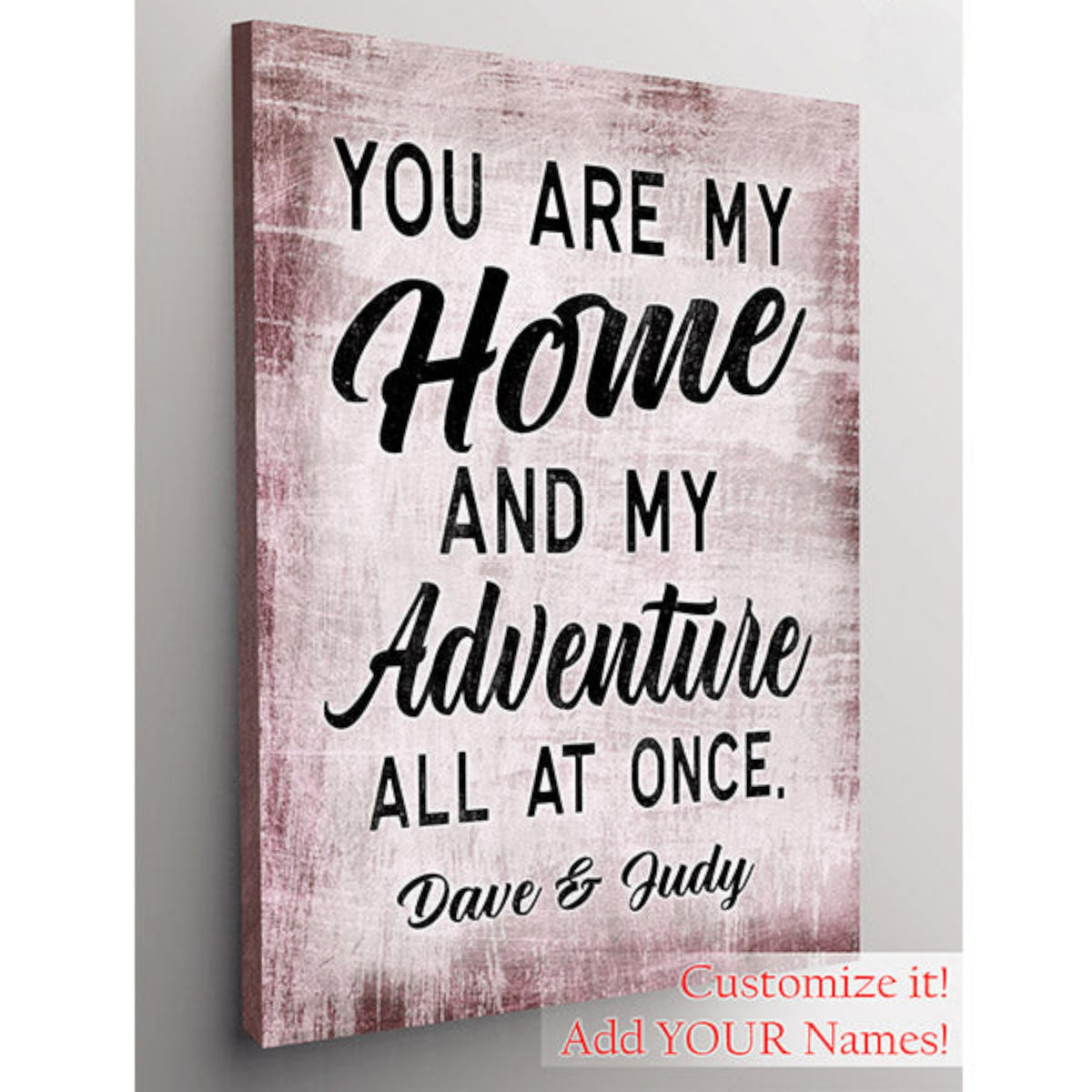 Personalized You Are My Home & My Adventure Premium Canvas