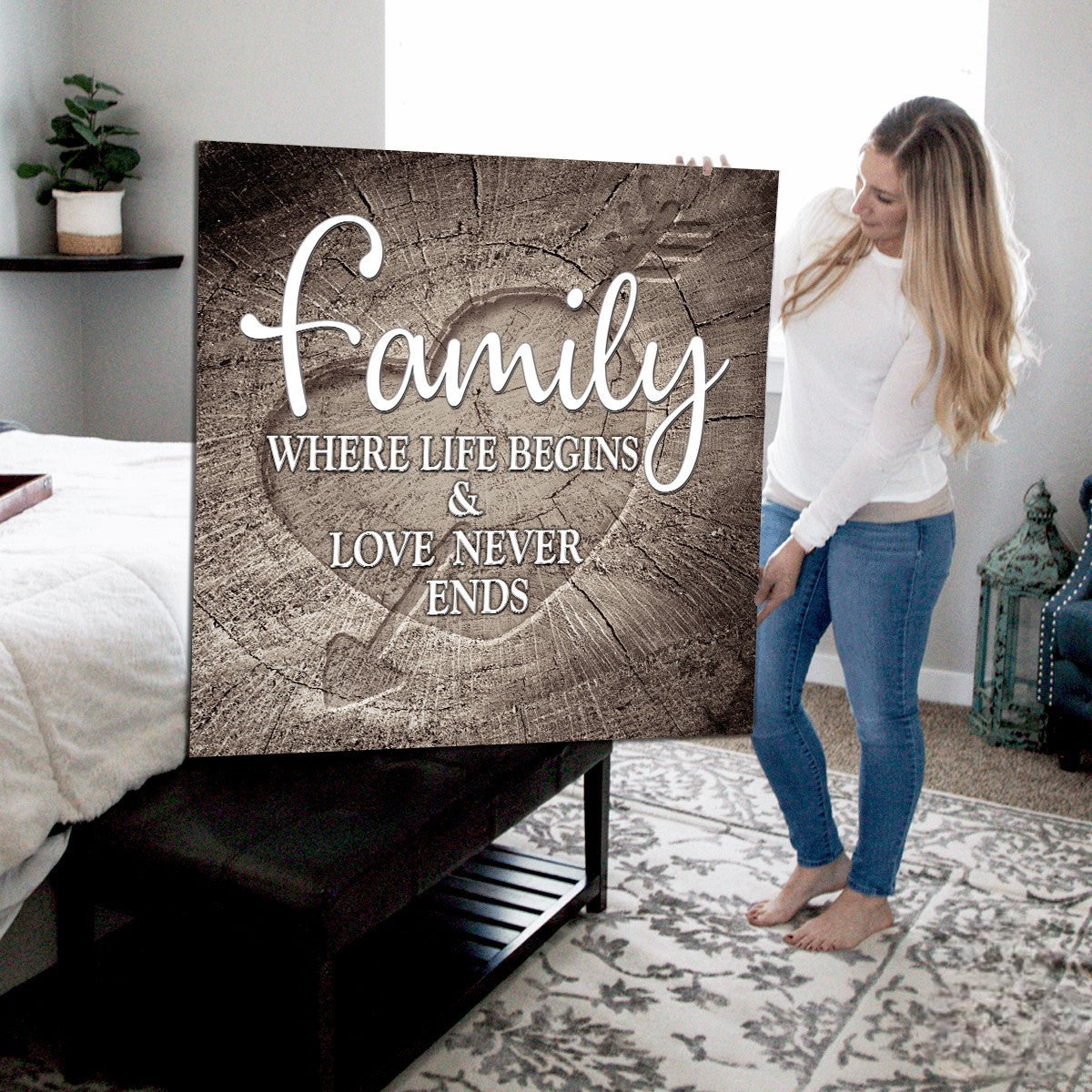 Family - Where Life Begins.. Premium Canvas