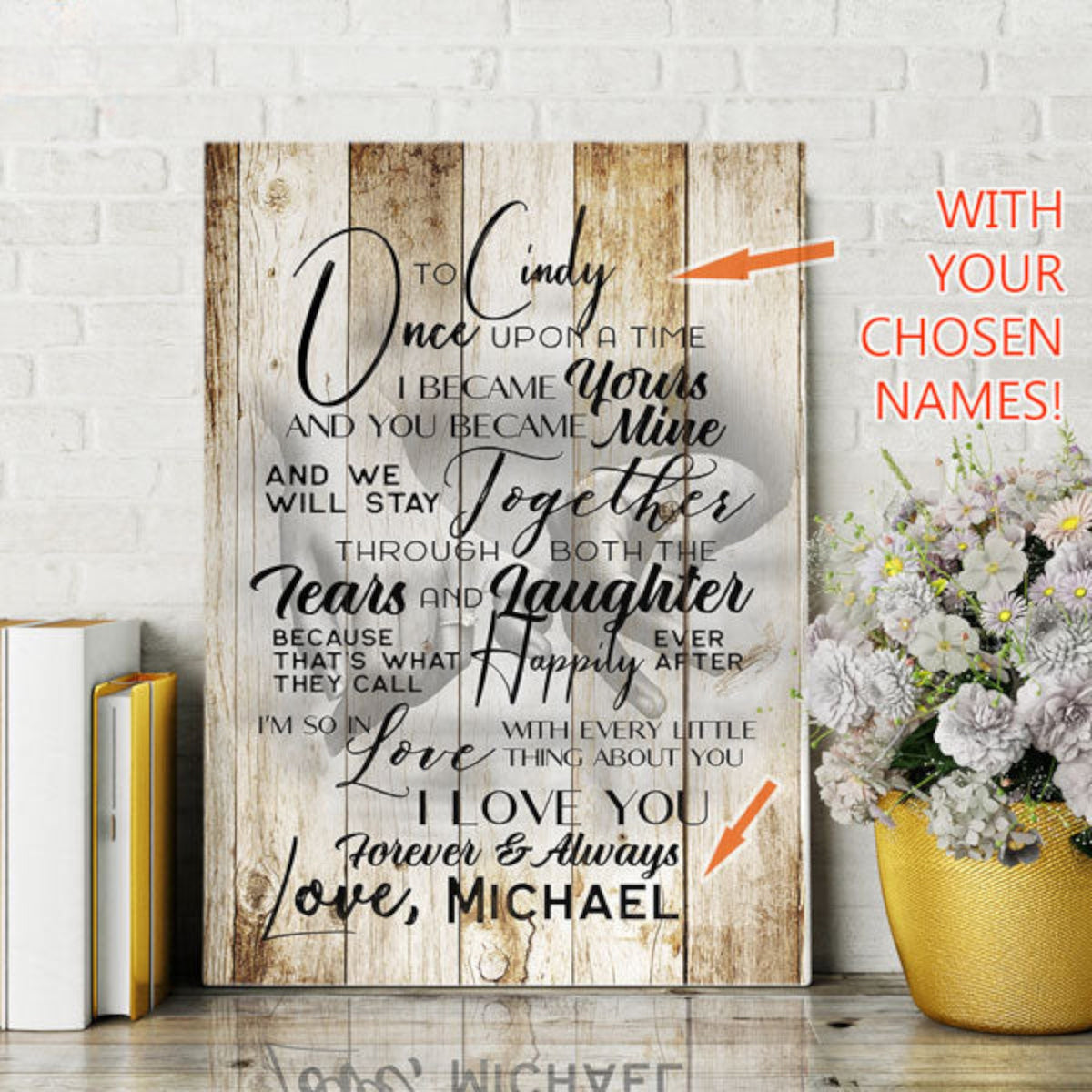 Personalized To My Wife - Once Upon A Time.. Premium Canvas