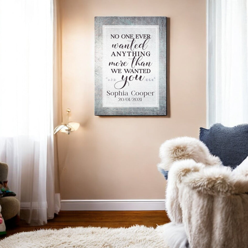 Personalized ..More Than We Wanted You Kids Premium Canvas