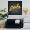 Yolo Gold Typography Premium Canvas
