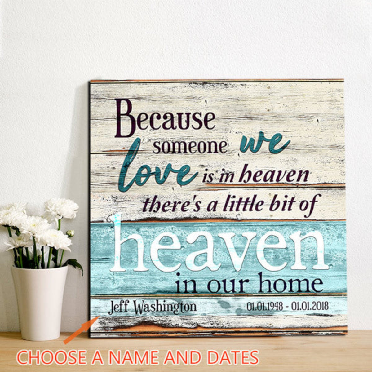 Personalized Someone We Love is in Heaven Premium Canvas