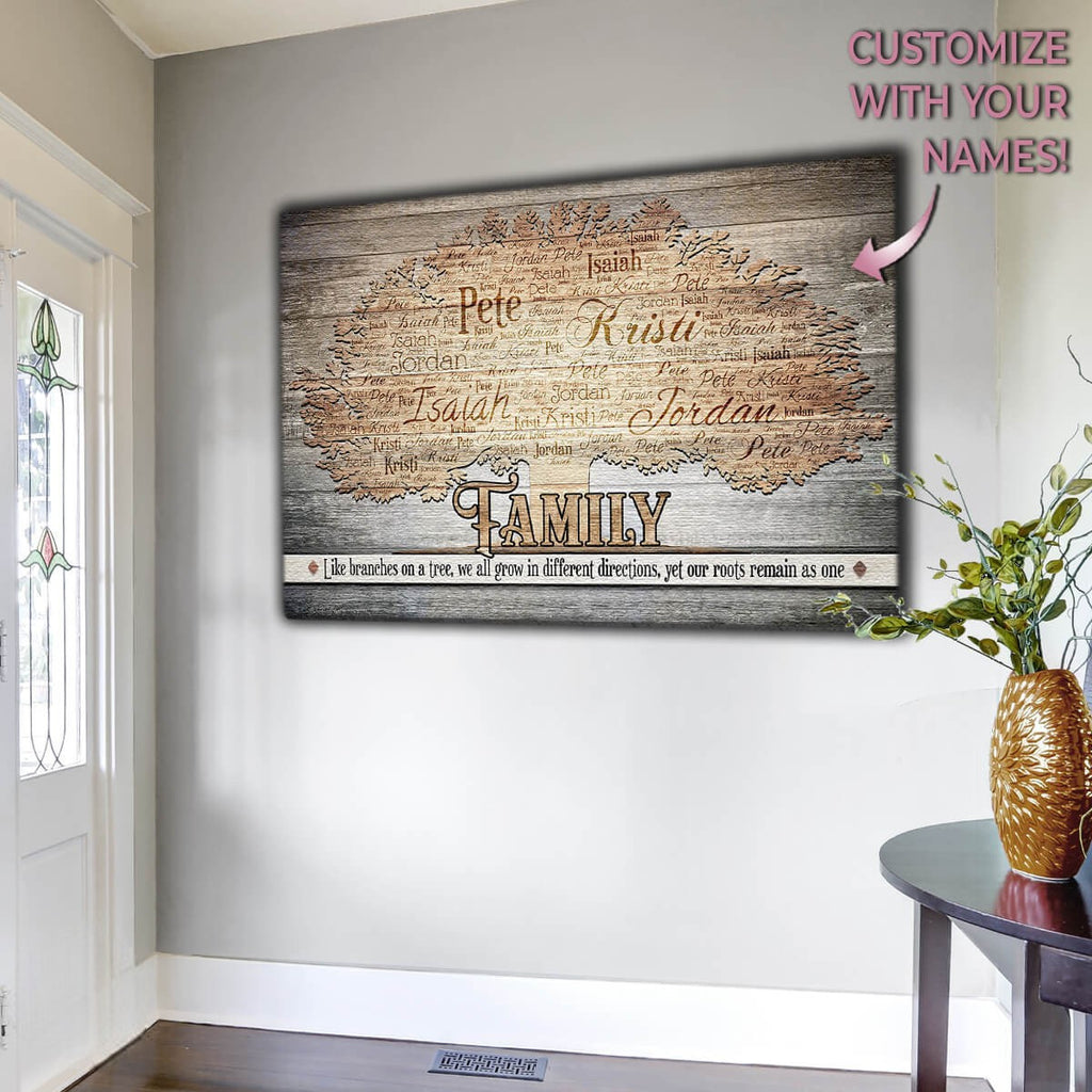 Personalized Family - Like Branches On A Tree... Premium Canvas