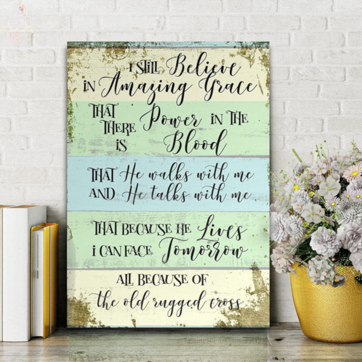Amazing Grace - Old Rugged Cross Premium Canvas