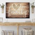 Personalized Family Is Everything - Names in Heart Premium Canvas