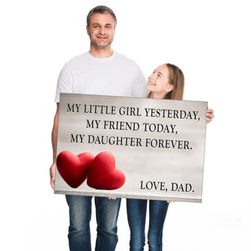 My Daughter Forever - Love, Dad Premium Canvas