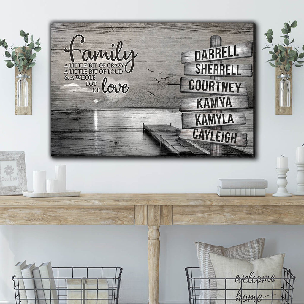 Personalized Ocean Scene Family...Love Premium Canvas