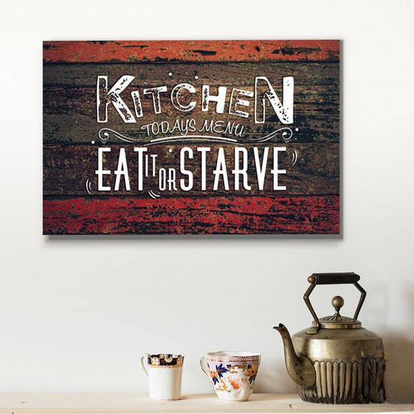 Kitchen - Todays Menu Premium Canvas